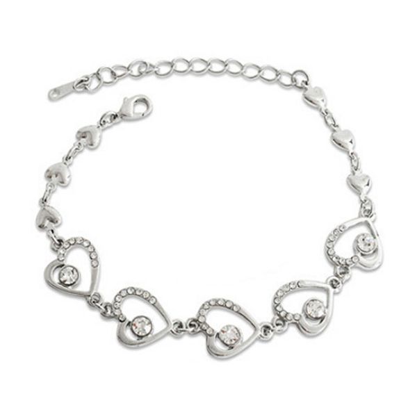 fashion austria crystal charm bracelets alloy heart bracelets jewelry for women fashion gift 8025, Golden;silver
fashion austria crystal charm bracelets alloy heart bracelets jewelry for women fashion gift 8025, Golden;silver