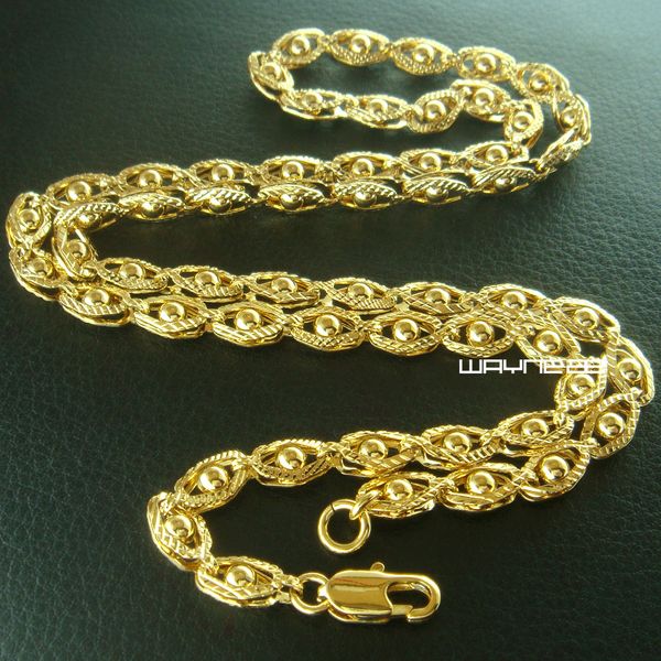 18k yellow gold filled women necklace elegant chain link jewelry luxury n288, Silver
18k yellow gold filled women necklace elegant chain link jewelry luxury n288, Silver