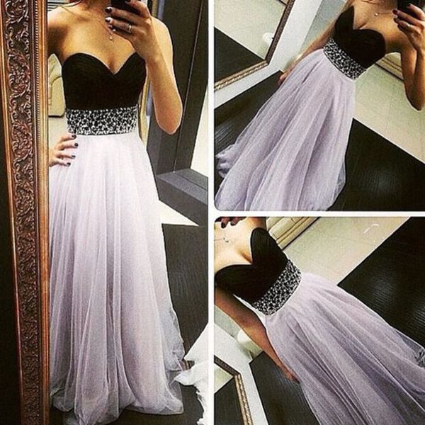 two colors prom dresses classic a line black and lavender sweetheart beaded waist long formal evening gowns floor length cheap
two colors prom dresses classic a line black and lavender sweetheart beaded waist long formal evening gowns floor length cheap