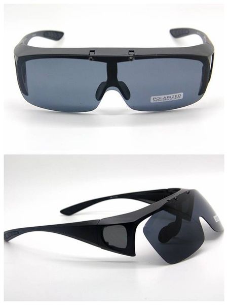 wholesale-polarized lens clip on flip up style sunglass fit over glasses matte black frame, White;black
wholesale-polarized lens clip on flip up style sunglass fit over glasses matte black frame, White;black