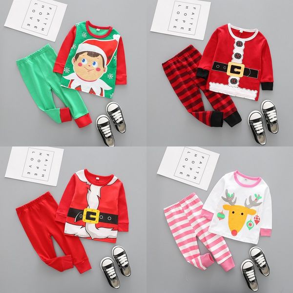 christmas baby clothes kids xmas elk pajamas sets striped santa claus suits cotton pants outfits cartoon long sleeve clothing, Blue;red
christmas baby clothes kids xmas elk pajamas sets striped santa claus suits cotton pants outfits cartoon long sleeve clothing, Blue;red