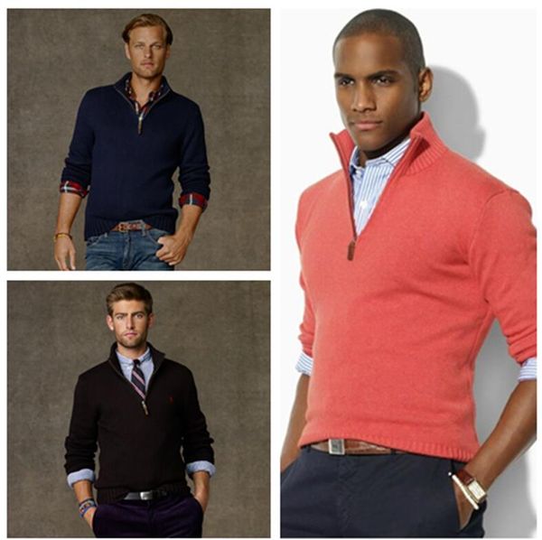 Wholesale-new arrival cardigan v neck polo sweater men cotton casual coat fashion brand knitted sweater half zipper jumper
Wholesale-new arrival cardigan v neck polo sweater men cotton casual coat fashion brand knitted sweater half zipper jumper