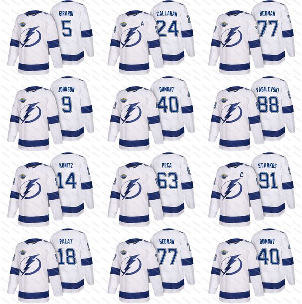 2018 All Star Tampa Bay Lightning 9 Tyler Johnson 77 Victor Hedman Chris Kunitz 86 Nikita Kucherov 91 Steven Stamkos Ryan Callahan Jersey