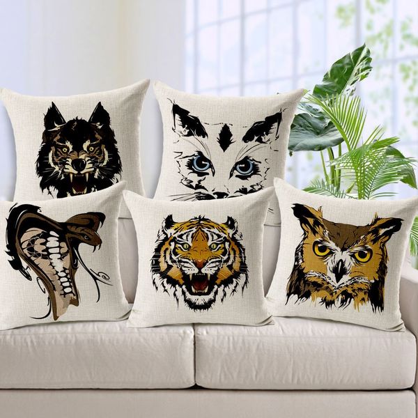 hand-painted cobra owl wolf tiger cushion cover soft fundas para cojines animals print pillow cover 45cm*45cm
hand-painted cobra owl wolf tiger cushion cover soft fundas para cojines animals print pillow cover 45cm*45cm