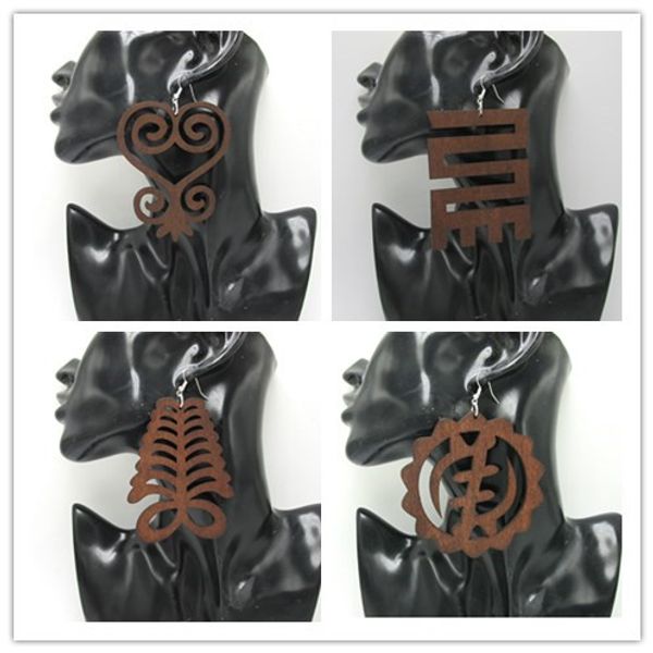 5pairs/lot 8cm big size adinkra symbol wood earrings can mixed 4 designs, Silver
5pairs/lot 8cm big size adinkra symbol wood earrings can mixed 4 designs, Silver