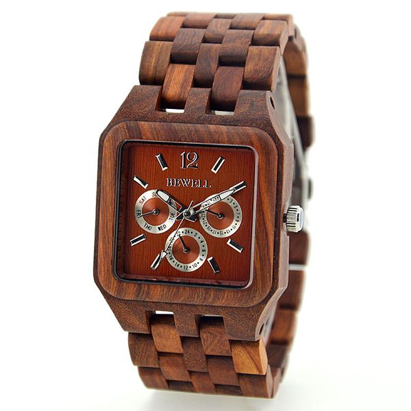 classic men tense wood clock square dial vintage elegant red sandalwood maple mens wrist watch for dad week date window wooden chain watches, Slivery;brown
classic men tense wood clock square dial vintage elegant red sandalwood maple mens wrist watch for dad week date window wooden chain watches, Slivery;brown