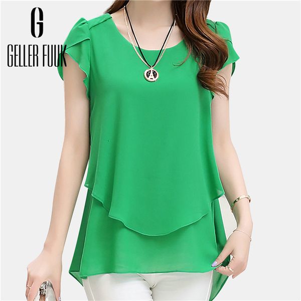 wholesale- geller fuuk new 2017 summer women blouse loose shirt o-neck chiffon blouse female short sleeve blouse plus size 5xl shirts #g305, White
wholesale- geller fuuk new 2017 summer women blouse loose shirt o-neck chiffon blouse female short sleeve blouse plus size 5xl shirts #g305, White