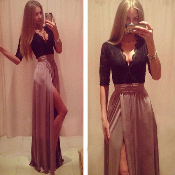 2017 party bangage dress vestidos fashion women long maxi dress v-neck open fork patchwork casual a-line prom dress a57, Black;gray
2017 party bangage dress vestidos fashion women long maxi dress v-neck open fork patchwork casual a-line prom dress a57, Black;gray