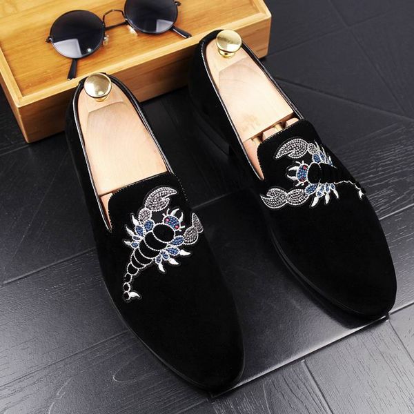 embroidered flat 38-44 fashion men size shoes black toe slip on round scorpion shoes forward men for man loafer casual zapatos tdtor
embroidered flat 38-44 fashion men size shoes black toe slip on round scorpion shoes forward men for man loafer casual zapatos tdtor