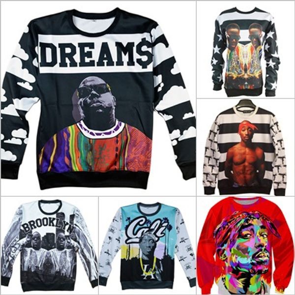 wholesale-alisister fashion men/women's 3d sweatshirts america hiphop rock star biggie smalls character tupac 2pac print pullover, Black
wholesale-alisister fashion men/women's 3d sweatshirts america hiphop rock star biggie smalls character tupac 2pac print pullover, Black