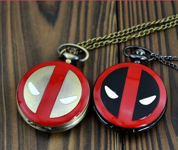DEADPOOL Superhero altman Pocket Watches cartoon film theme pendant necklace Sweater chain jewelry men women children party festive gift
DEADPOOL Superhero altman Pocket Watches cartoon film theme pendant necklace Sweater chain jewelry men women children party festive gift