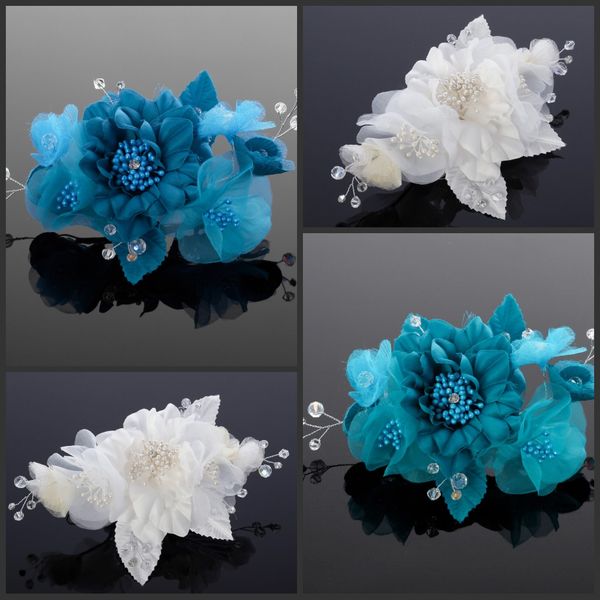 handmade flower bridal hair accessories with pearl bead and crystal bead wedding accessories party prom turquoise or ivory fascinator, Silver
handmade flower bridal hair accessories with pearl bead and crystal bead wedding accessories party prom turquoise or ivory fascinator, Silver