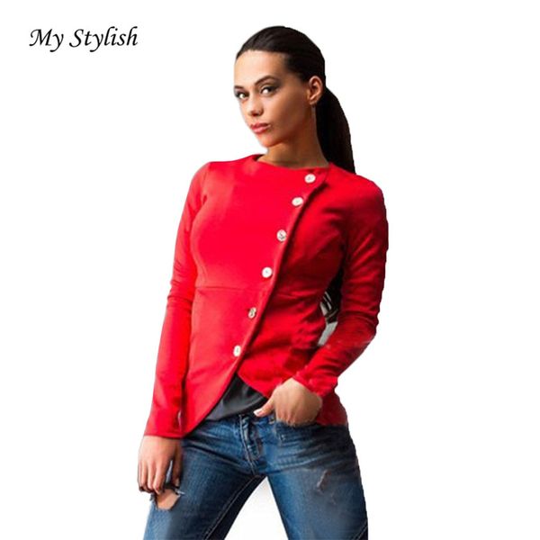 wholesale- women fashion slim button casual suit lady jacket coat autumn winter stylish plus size nov 30, Black;brown
wholesale- women fashion slim button casual suit lady jacket coat autumn winter stylish plus size nov 30, Black;brown