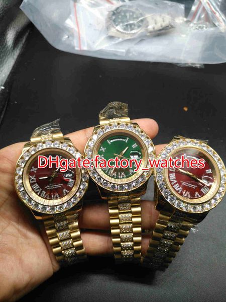 new luxury man watch 43mm gold big diamond mechanical watch (red, green, ) dial automatic silver stainless steel men's watches, Slivery;brown
new luxury man watch 43mm gold big diamond mechanical watch (red, green, ) dial automatic silver stainless steel men's watches, Slivery;brown
