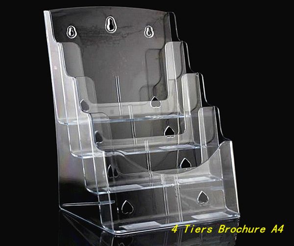 clear a4 four tiers pamphlet brochure literature plastic acrylic display holder stand to insert leaflet on desk2pcs by express
clear a4 four tiers pamphlet brochure literature plastic acrylic display holder stand to insert leaflet on desk2pcs by express