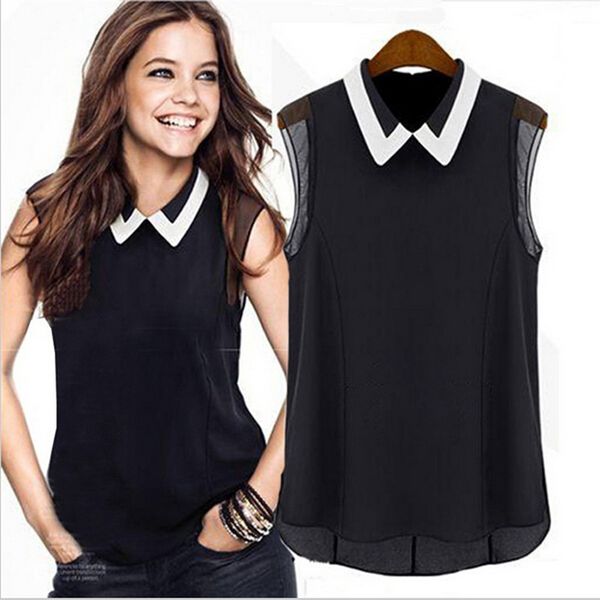 wholesale- plus size 3xl women chiffon blouse fashion casual patchwork tulle blouse blusa feminina manga curta women, White
wholesale- plus size 3xl women chiffon blouse fashion casual patchwork tulle blouse blusa feminina manga curta women, White