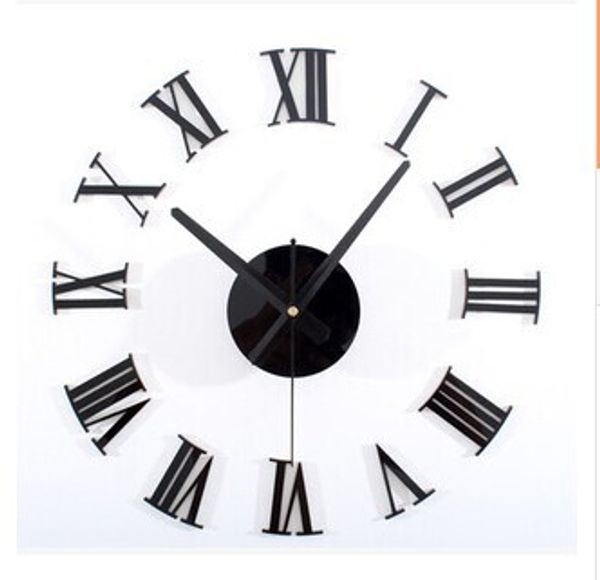 Classic black 3 d DIY Roman numerals wall clock Creative combination of the wall clock DIY clock
Classic black 3 d DIY Roman numerals wall clock Creative combination of the wall clock DIY clock