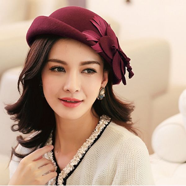wholesale-2015 new arrival autumn winter fashion flower wool beret hat hat british female female elegant winter hats wholesale, Blue;gray
wholesale-2015 new arrival autumn winter fashion flower wool beret hat hat british female female elegant winter hats wholesale, Blue;gray