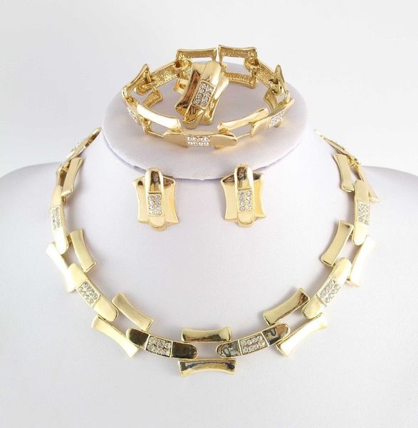 Dubai African 18k Gold Plated Mysterious Charming Necklace Bracelet Earring Fashion Romantic Won Women's Wedding Bridal Costume Jewelry Sets
Dubai African 18k Gold Plated Mysterious Charming Necklace Bracelet Earring Fashion Romantic Won Women's Wedding Bridal Costume Jewelry Sets