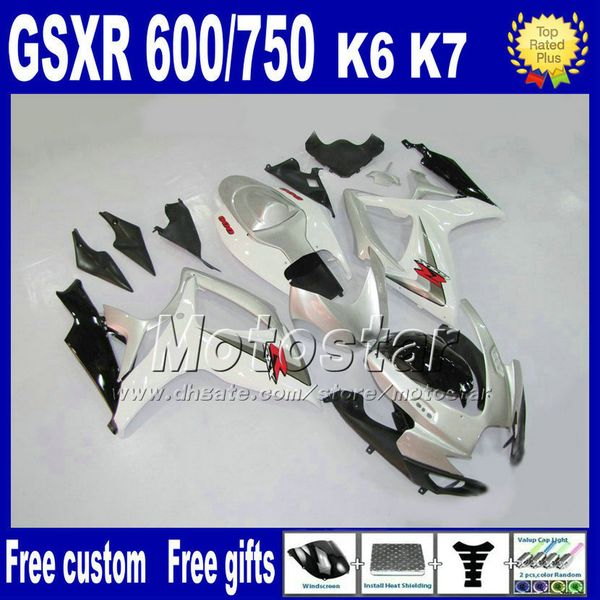 fairing kit for suzuki gsxr 600/750 06 07 k6 white black silver fairings set gsx r 600 gsx r 750 2006 2007
fairing kit for suzuki gsxr 600/750 06 07 k6 white black silver fairings set gsx r 600 gsx r 750 2006 2007
