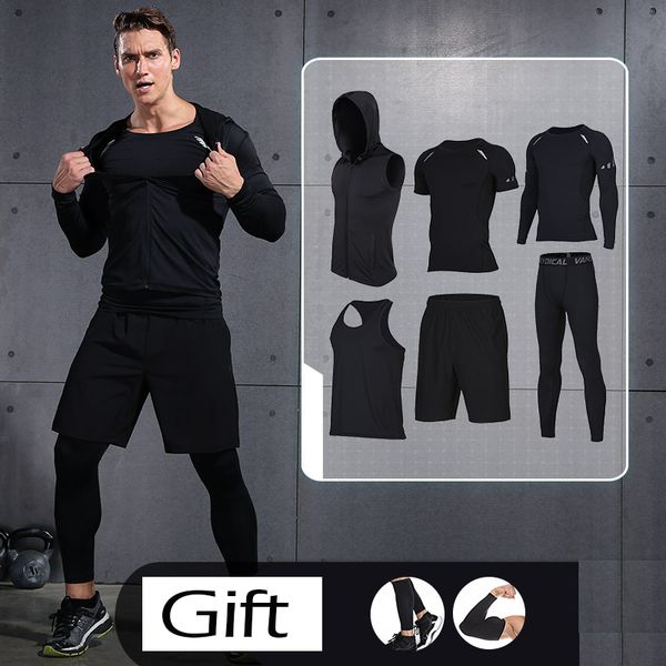 wholesale- 2017 new men's running sports sets athletic suits 6 pieces yoga basketball training cloth sets men's sport soccer runni, Black;blue
wholesale- 2017 new men's running sports sets athletic suits 6 pieces yoga basketball training cloth sets men's sport soccer runni, Black;blue