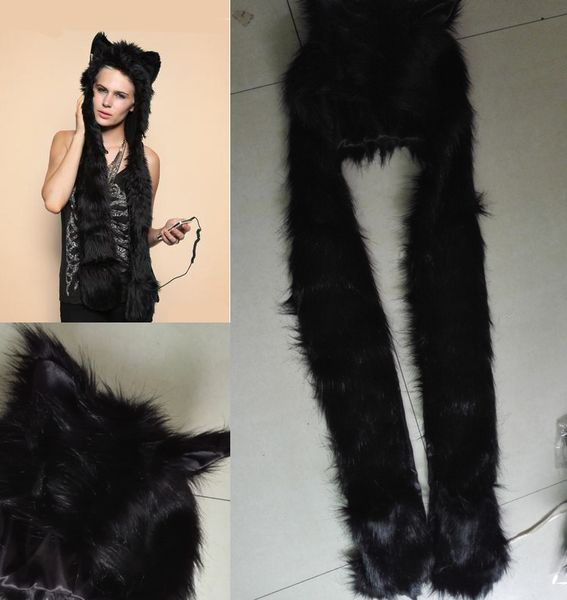 wholesale-2015 new faux fur animal hats with long scarf mittens animal ears hoodie black pather hood cap winter cartoon hat, Blue;gray
wholesale-2015 new faux fur animal hats with long scarf mittens animal ears hoodie black pather hood cap winter cartoon hat, Blue;gray