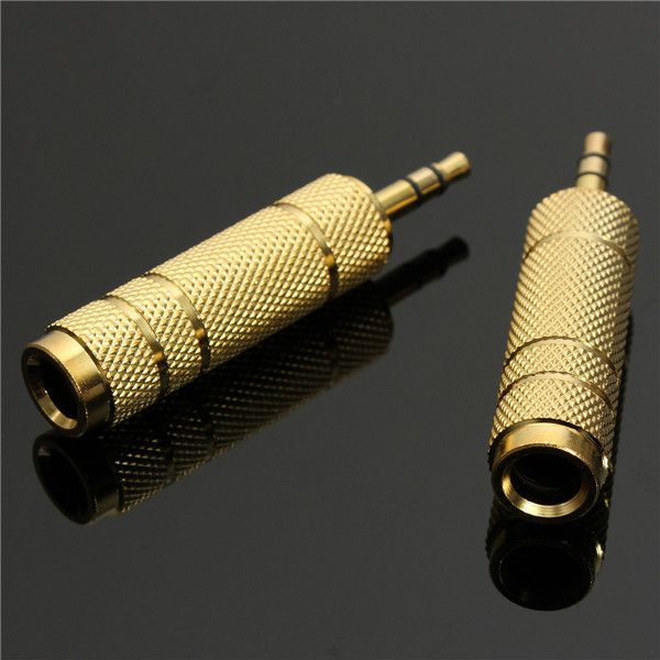 golden microphone 6.5mm female to 3.5mm male stereo jack audio adapter converter plug connector
golden microphone 6.5mm female to 3.5mm male stereo jack audio adapter converter plug connector