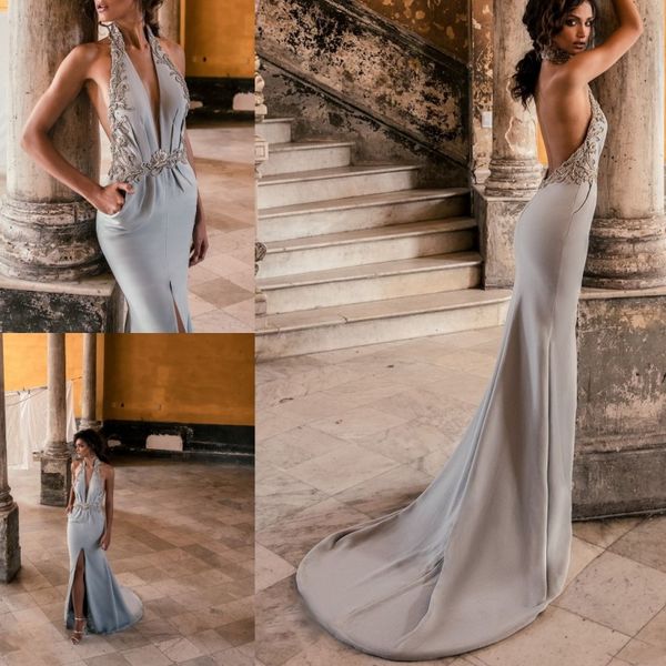 julie vino mermaid backless evening dresses front split halter deep v neck crystal flower prom gowns 2018 new design formal party dress, Black;red
julie vino mermaid backless evening dresses front split halter deep v neck crystal flower prom gowns 2018 new design formal party dress, Black;red