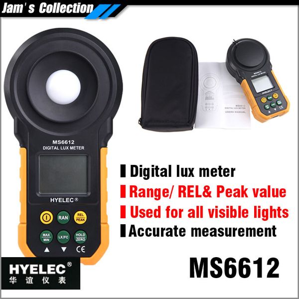wholesale-mastech hyelec ms6612 digital lux meter 20000 lux with range, value, relative visible light pmeter
wholesale-mastech hyelec ms6612 digital lux meter 20000 lux with range, value, relative visible light pmeter