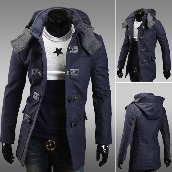2018 south korea outfit of men's new woolen cloth dust coat han edition cultivate one's morality trench coats #2941, Black
2018 south korea outfit of men's new woolen cloth dust coat han edition cultivate one's morality trench coats #2941, Black