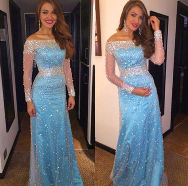 2019 fashion sparkling evening dresses long sleeve off shoulder crystals beads floor length sheath shiny party gowns custom made, Black;red
2019 fashion sparkling evening dresses long sleeve off shoulder crystals beads floor length sheath shiny party gowns custom made, Black;red