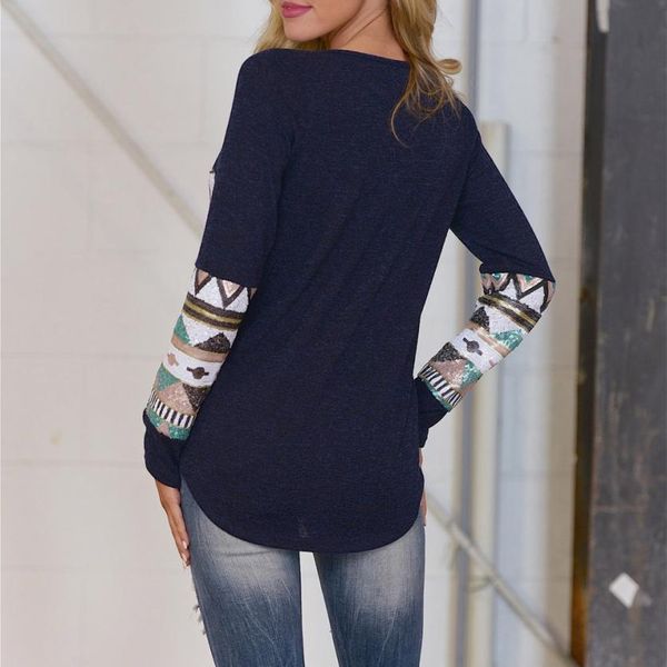 wholesale-jimshop 2016 autum new womens ladies pocket sequins splice long sleeve t shirt ing, White
wholesale-jimshop 2016 autum new womens ladies pocket sequins splice long sleeve t shirt ing, White