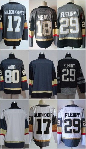 2017 2018 New Brand 17 18 James Neal #29 Marc-Andre Fleury 80 Tyler Wong Blank Grey White 100% Stitched
2017 2018 New Brand 17 18 James Neal #29 Marc-Andre Fleury 80 Tyler Wong Blank Grey White 100% Stitched