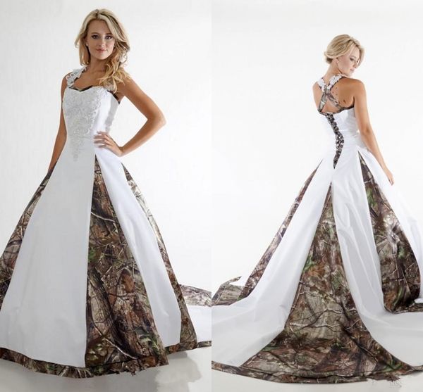 custom made white and camo wedding dresses sweetheart ball gown a line vestidos de novia satin with applique lace elegant bridesmaid gowns
custom made white and camo wedding dresses sweetheart ball gown a line vestidos de novia satin with applique lace elegant bridesmaid gowns