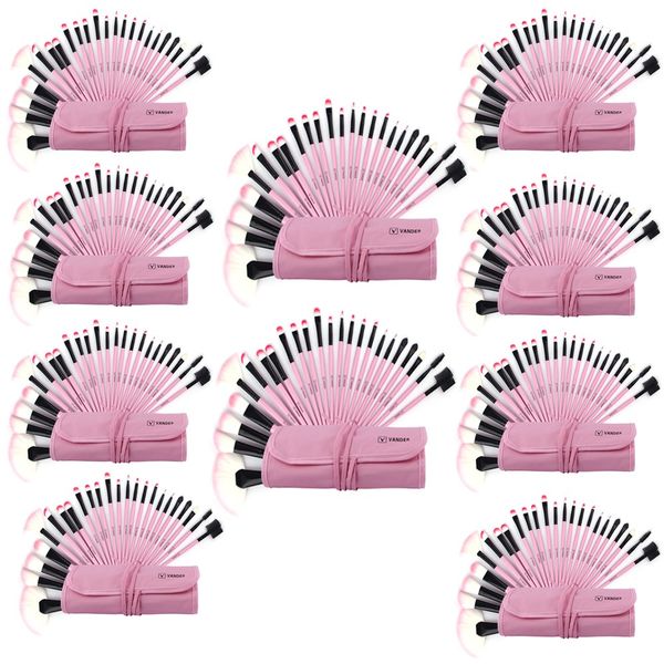 vander 10 sets/lot 24pcs/kits makeup brushes pink cosmetics eyebrow shadow powder pincel make up maquiagem tools +pouch bag
vander 10 sets/lot 24pcs/kits makeup brushes pink cosmetics eyebrow shadow powder pincel make up maquiagem tools +pouch bag