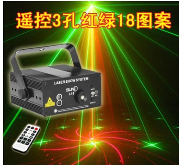 new 18-in-1 remote control 3-hole bar ktv laser light voice-activated laser stage lighting flash
new 18-in-1 remote control 3-hole bar ktv laser light voice-activated laser stage lighting flash
