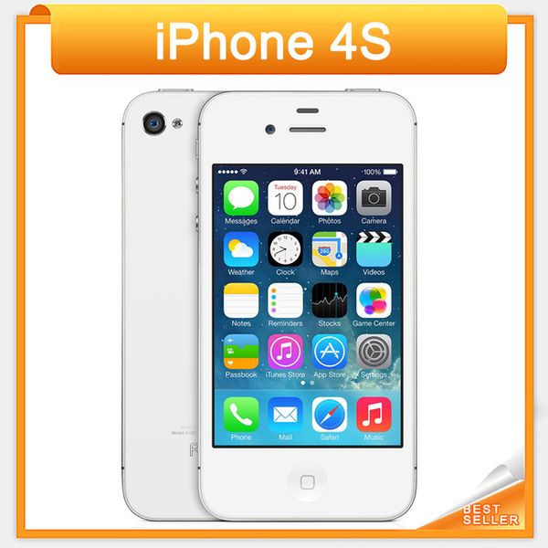 

Восстановленное Original Apple Iphone 4S мобильный телефон 3,5 '' экран 8MP камера 3G WIFI GPS 16GB 32GB 64GB разблокирована сотовый телефон