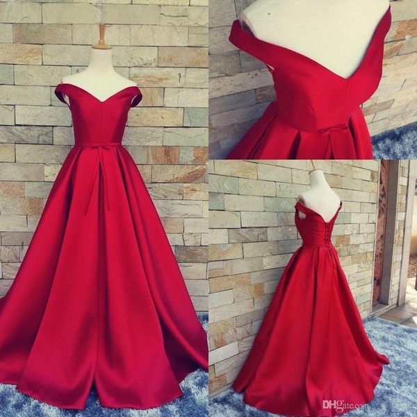 2016 red carpet celebrity evening dresses long off shoulder v neck cap sleeves prom dres lace up plus size formal dresses party gown, Black;red
2016 red carpet celebrity evening dresses long off shoulder v neck cap sleeves prom dres lace up plus size formal dresses party gown, Black;red