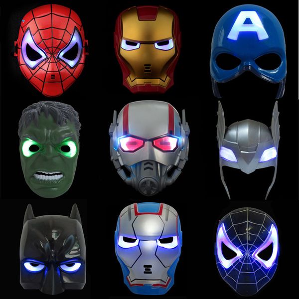 Led glowing light ma k hero piderman captain america hulk iron man ma k for kid adult party halloween birthday
Led glowing light ma k hero piderman captain america hulk iron man ma k for kid adult party halloween birthday