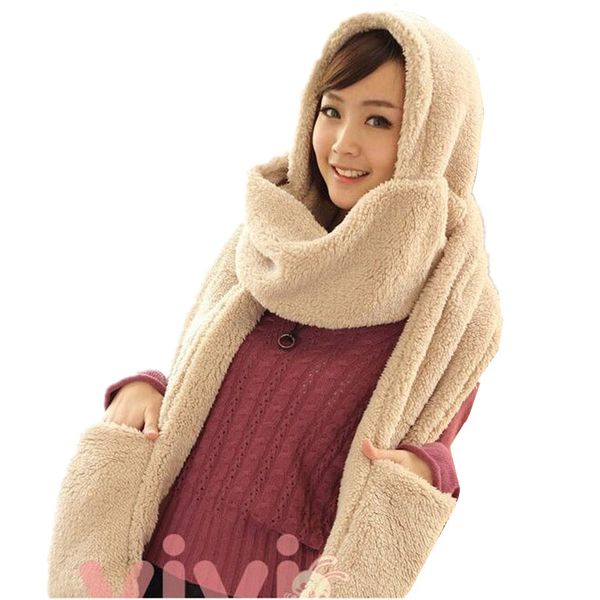 wholesale-winter warm women's solid hoodie gloves pocket earflap hats & glove sets long scarf shawl snood wraps outdoor high quality, Blue;gray
wholesale-winter warm women's solid hoodie gloves pocket earflap hats & glove sets long scarf shawl snood wraps outdoor high quality, Blue;gray