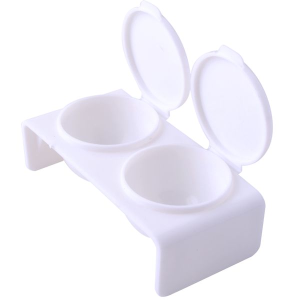 wholesale- white nail art double dappen dish case manicure acrylic liquid uv gel tips tool, Silver 
wholesale- white nail art double dappen dish case manicure acrylic liquid uv gel tips tool, Silver