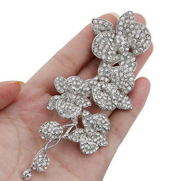 5 inch extra large vintage style dark silver tone elegant bridal brooches jewelry with tiny rhinestone crystals, Gray
5 inch extra large vintage style dark silver tone elegant bridal brooches jewelry with tiny rhinestone crystals, Gray