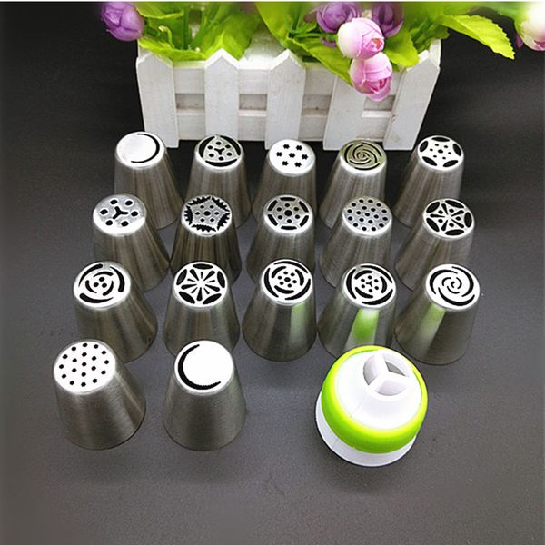 wholesale- 17pcs russian tulip stainless steel nozzles birthday cake cupcake decorating icing piping nozzles rose flower cream pastry tips
wholesale- 17pcs russian tulip stainless steel nozzles birthday cake cupcake decorating icing piping nozzles rose flower cream pastry tips