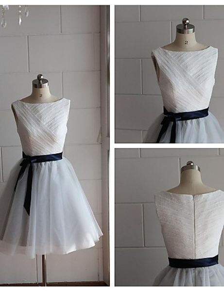2016 new simple pupolar ping multi-color a-line bateau black sash knee-length lace / tulle bridesmaid dress 153, White;pink
2016 new simple pupolar ping multi-color a-line bateau black sash knee-length lace / tulle bridesmaid dress 153, White;pink