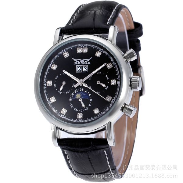 mens fashion jaragar watches luxury watch mechanical diamonds dial leather watches jr27, Slivery;brown
mens fashion jaragar watches luxury watch mechanical diamonds dial leather watches jr27, Slivery;brown