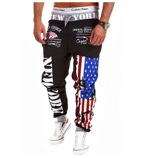 wholesale- mens jogger pencil harem pants personality flag of the united states letters printing loose comfortable sweatpants trousers pt29, Black
wholesale- mens jogger pencil harem pants personality flag of the united states letters printing loose comfortable sweatpants trousers pt29, Black