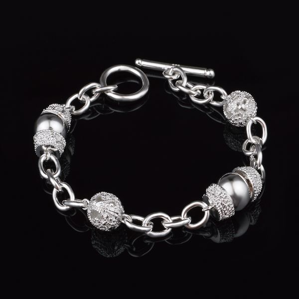 with tracking number sale 925 silver bracelet silver bead bracelet silver jewelry 10pcs/lot 1533, Black
with tracking number sale 925 silver bracelet silver bead bracelet silver jewelry 10pcs/lot 1533, Black