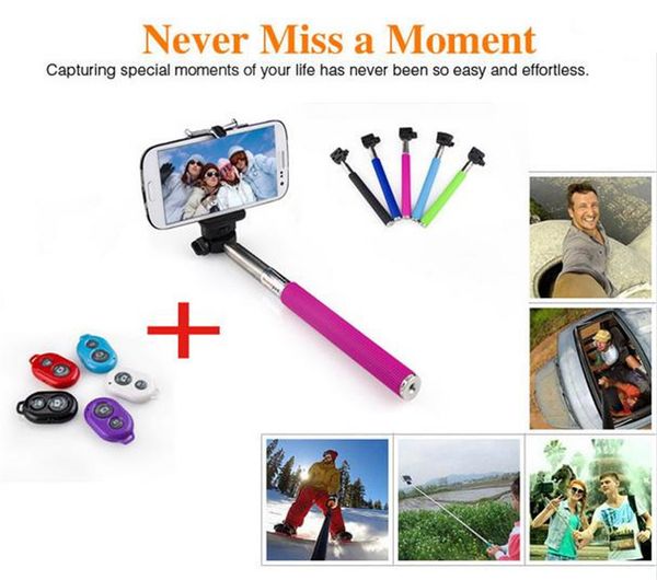 Extendable Selfie Monopod Selfie Stick Handheld Monopod+Clip Holder+Bluetooth Camera Shutter Remote Controller for iPhone Samsung
Extendable Selfie Monopod Selfie Stick Handheld Monopod+Clip Holder+Bluetooth Camera Shutter Remote Controller for iPhone Samsung