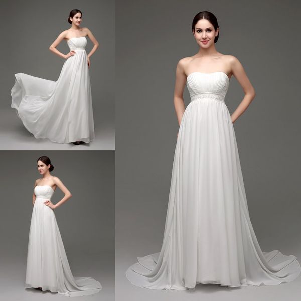 new elegant greek maternity wedding dresses for pregnant women strapless long chiffon in stock wedding gowns summer beach bridal dress, White
new elegant greek maternity wedding dresses for pregnant women strapless long chiffon in stock wedding gowns summer beach bridal dress, White