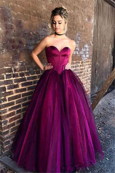 gorgeous fuchsia a line evening dresses 2019 sweetheart backless long princess pageant gowns vintage prom party dresses, Black;red
gorgeous fuchsia a line evening dresses 2019 sweetheart backless long princess pageant gowns vintage prom party dresses, Black;red
